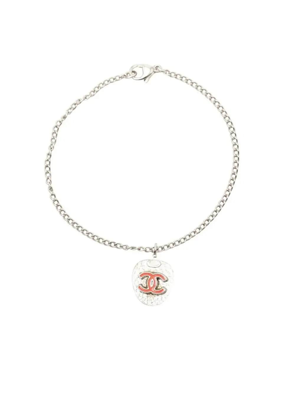 Chanel Cc Logo Chain Bracelet Silver- #287779C61B